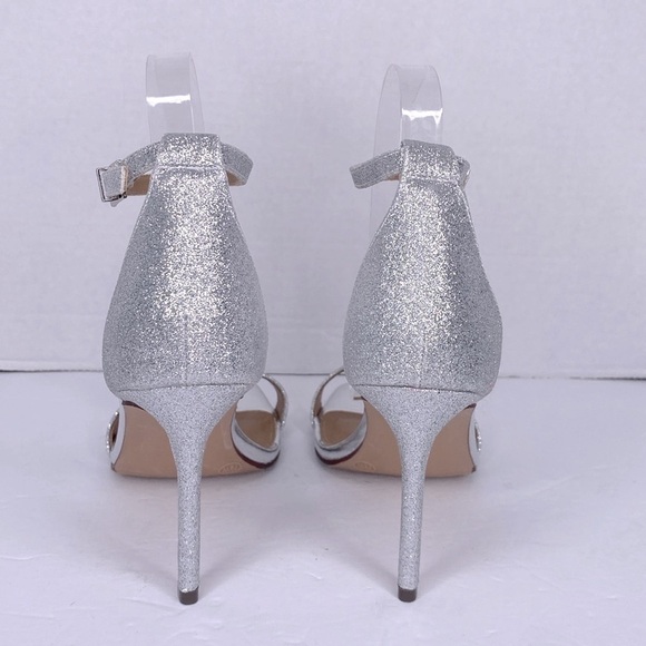 Wild Pair Bethie Glitter Metallic Heel Sandals Size 7.5 - Picture 8 of 9